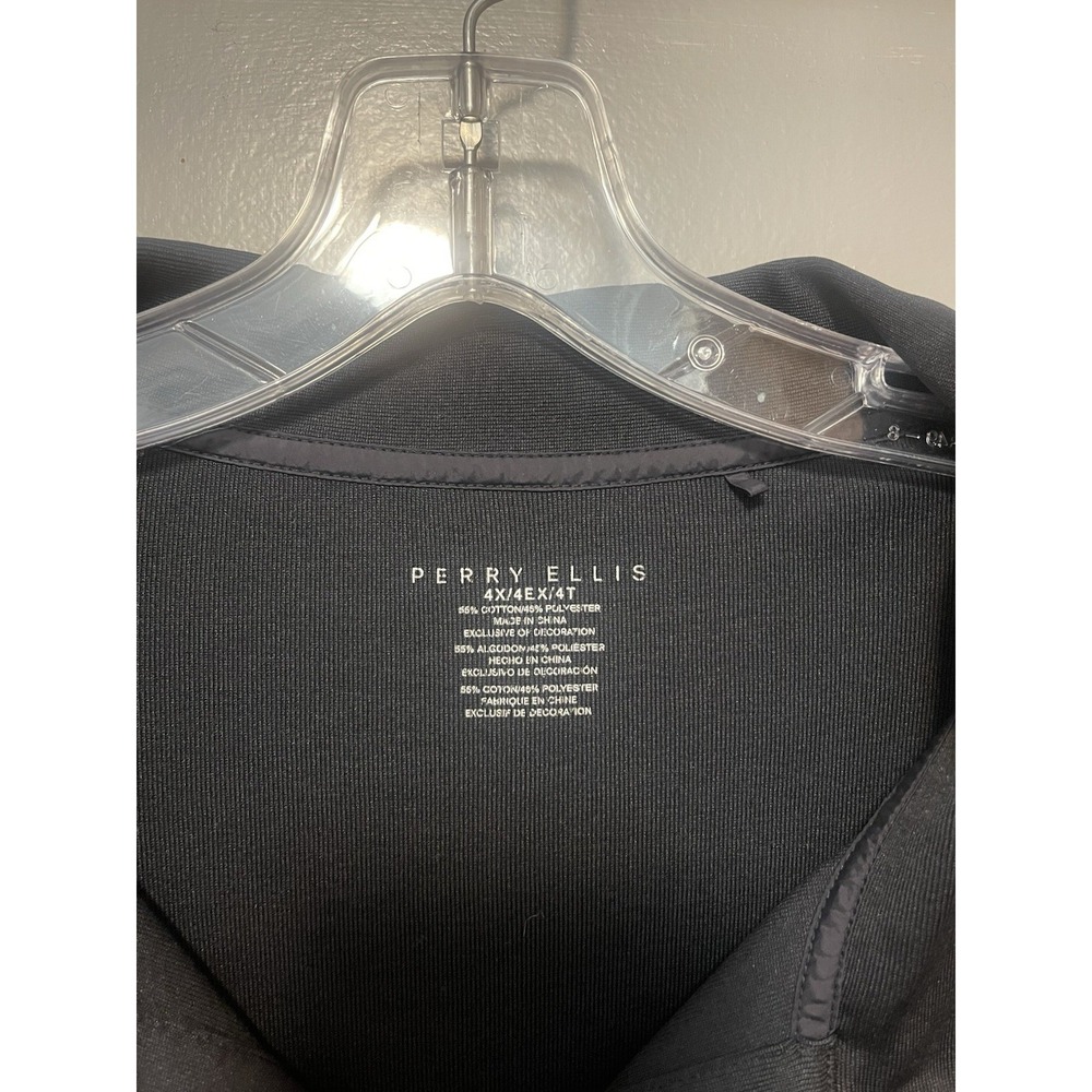 Perry Ellis Performance Polo Size 4XLT Black Short Sleeve - Picture 3 of 3